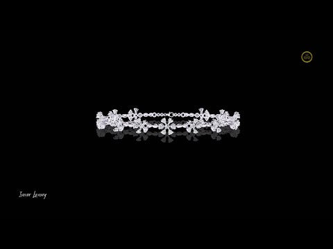 0.91 TCW Blossom Elegance Moissanite Diamond Floral Bracelet with Dazzling Petal Design and Refined Luxury Finish