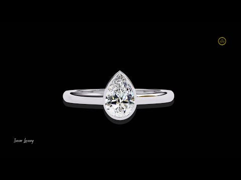 1.31 TCW Forever Pear Cut Lab Grown Diamond Proposal Ring for Someone Special