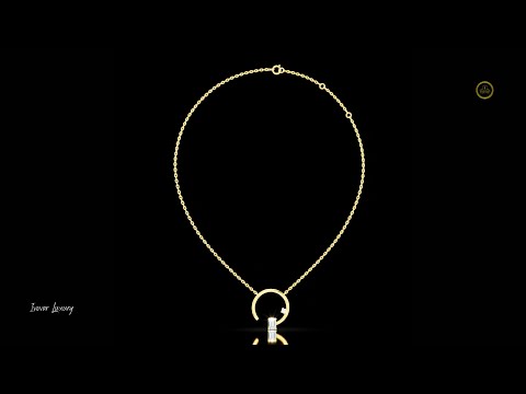 0.87 CT Open Circle Moissanite Diamond Pendant Emerald Cut & Round Accent Details For Her