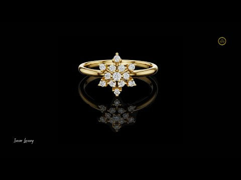 0.015 CT Timeless Featuring a Radiant Multi Stone Lab Grown Round Diamond Bloom
