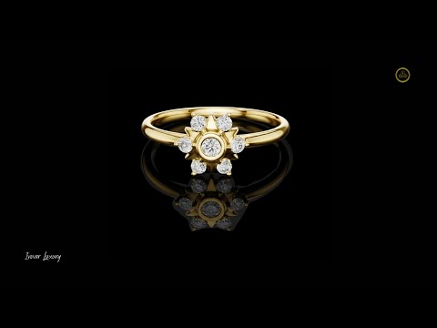0.035 CT Luxury Lab Grown Diamond Statement Ring Sparkling Halo for Elegant Moments