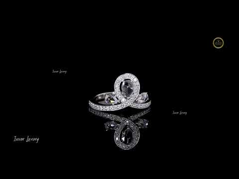 Celestial Loop Natural Rose-Cut Diamond Ring in 14K Gold By Ivevar