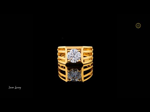 3.00 TCW Majestic Men’s Solitaire Ring with Round Brilliant Cut Lab Grown Diamond Inspired Center Stone