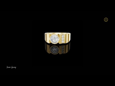1.1 CT Contemporary Round Cut Lab Grown Diamond Band with Architectural Side Accents