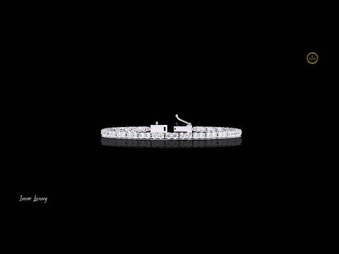 3.98 TCW Elegant Moissanite Diamond Tennis Bracelet with Round Brilliant Cut Stones for Luxurious Sophistication