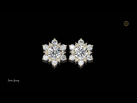 0.72 TCW Bespoke Luxury Lab Grown Round Cut Diamond Earring Handcrafted Excellence For Her