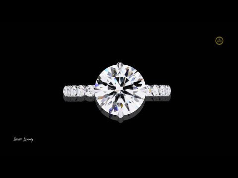 2.38 CT Forever Spark Round Cut Moissanite Diamond Ring with Elegant Setting For Surprise
