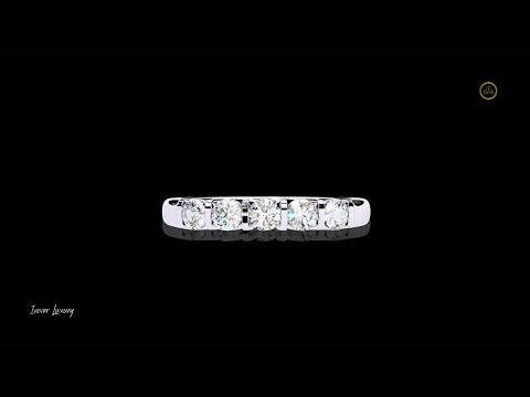 0.51 TCW Blizzard of Brilliance Ivevar Moissanite Diamond Band With Round Cut For Surprise