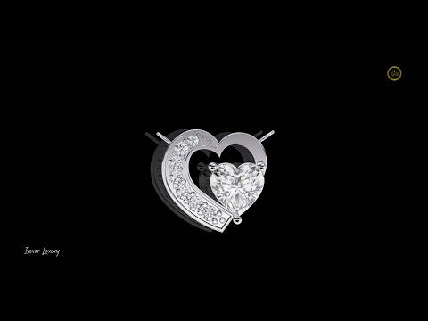0.76 CT Sparkling Heart Cut Moissanite Diamond Pendant Perfect Romantic Gift for Her