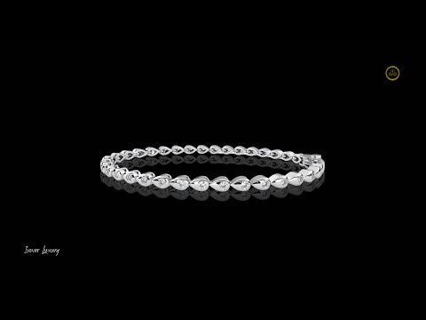 1.02 TCW Luxurious Bracelet Adorned with Sparkling Moissanite Round Diamonds Set in Sculpted Links