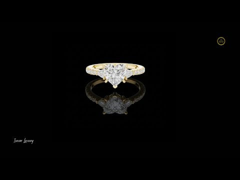 1.50 CT Majestic Moissanite Heart Cut Diamond Ring For Glossy Look
