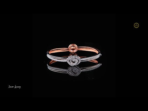 0.58 CT Modern Luxury Design Two-Tone Moissanite Diamond Geometric Bracelet For Girlfriend