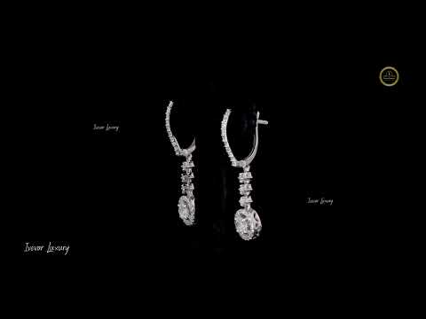 Minimalist 14K Gold Rose-Cut Diamond Drop Earrings video