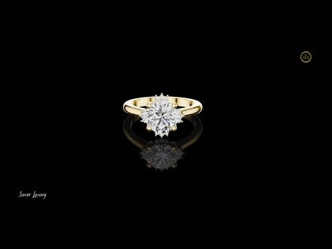 2.00 CT Stunnig Lab Grown Round Brilliant Halo Solitaire Ring For Her