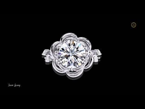 2.07 CT Haute Frost Collection Designer Round Cut Moissanite Diamond Band by Ivevar