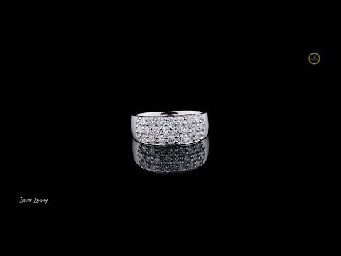 1.50 TCW Sparkling Pave Set Moissanite Diamond Band Dazzling Elegance by Ivevar Luxury
