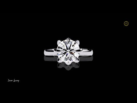 3.05 CT Ethical & Affordable Moissanite Round Cut Diamond Solitaire Ring for Her