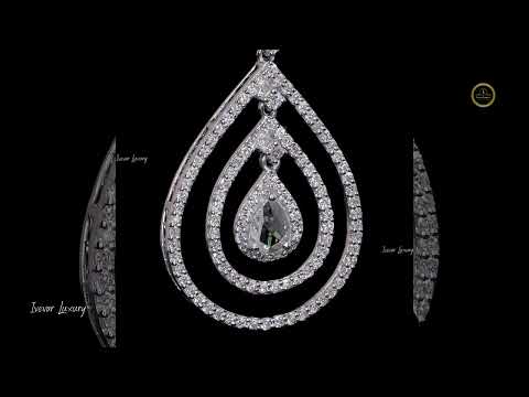 14K Gold Natural Diamond Tear-Drop Dangle Earrings Custom Designer Piece By Ivevar