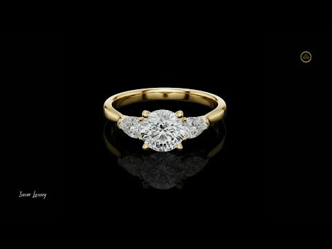 0.80 CT Gleaming Moissanite Round Cut Diamond Ring For Soft Glow