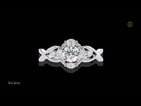 0.33 CT Modern Moissanite Round Cut Diamond Ring Sleek Design For Every Occasions