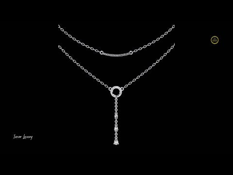 0.49 TCW Ethereal Shine Luxury Pear Cut Moissanite Diamond Customizable Necklace