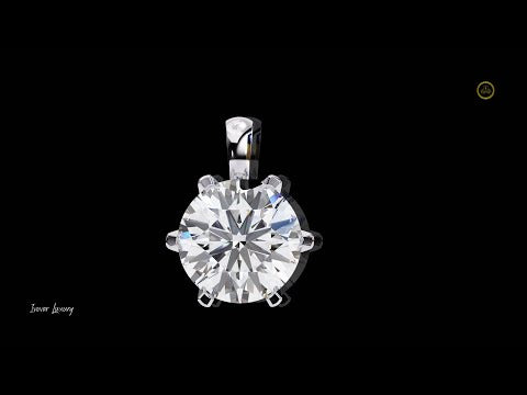 2.20 TCW Brilliant & Glamorous Solitaire Lab Grown Diamond Pendant with a Radiant Round Cut Gemstone