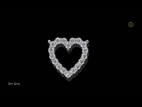 0.37 TCW Luxurious Round Cut Lab Grown Diamond Studded Pendant in Heart Shape for Eternal Love Radiance