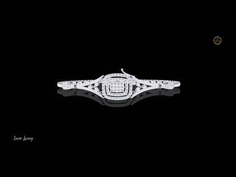 1.07 TCW Majestic Allure Round Cut Halo Moissanite Diamond Embracing the Splendor Bracelet