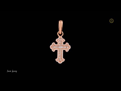 Cross With Bugget Moissonite Diamond by Ivevar.