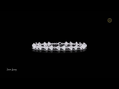 1.26 TCW Elegant Lab Grown Round Cut Created Diamond Bracelet Custom Design By Ivevar Luxury