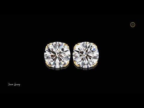 2.57 TCW Luxury Brilliant Lab Grown Round Cut Diamond Earrings Graceful Designs for Special Moments