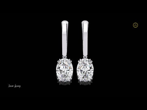1.62 TCW Best Moissanite Oval Cut Diamond Earring For Perfect Anniversary, Birthday & Bridal Gift