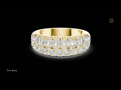 1.92 TCW Luxury Band with Moissanite Round Diamonds Perfect Wedding or Anniversary Gift