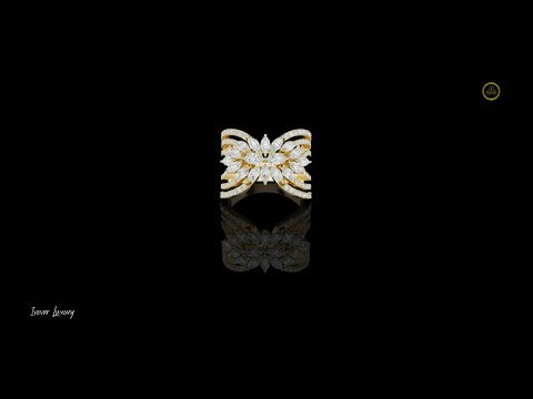 2.01 TCW Luxury Marquise Moissanite Diamond Floral Cluster Multi Row Pave Split Shank Cocktail Ring For Her