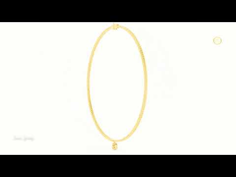 0.25 CT Elegant Moissanite Round Tennis Necklace with Pear Shaped Drop Pendant Classic Redefined