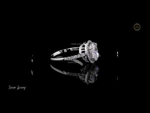3.00 CT Glamorous Oval Cut Moissanite Diamond Luxury Engagement Ring in Sterling Silver