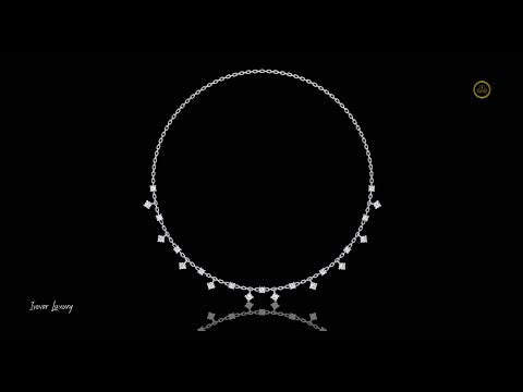 0.76 TCW Blooming Drop Round Cut Moissanite Diamond Necklace for Anniversary Surprise