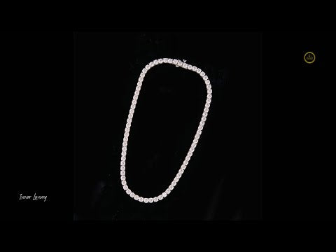 Hip Hop Moissanite Tennis Chain 925 Solid Silver Iced Out Necklace for Men