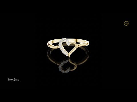 0.095 TCW Open Heart Moissanite Diamond Proposal Ring Elegant Sparkling Heart Shape Gift for Her