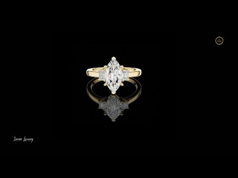 1.50 CT Unique Moissanite Marquise Cut Diamond Ring For Perfect Mood