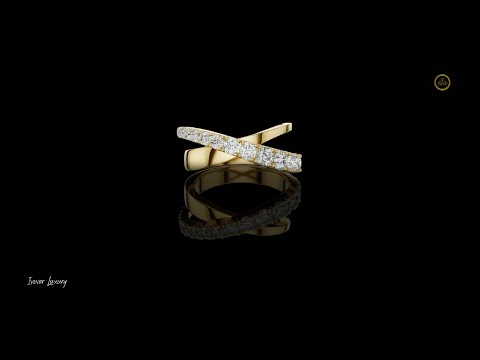 1.09 TCW Luxury Brilliant Round Cut Moissanite Diamond Crossover Modern Eternity Statement Criss Cross Ring For Her