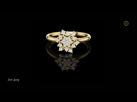 0.152 TCW Exquisite Moissanite Diamond Snowflake Ring A Brilliant Display of Sparkling Elegance