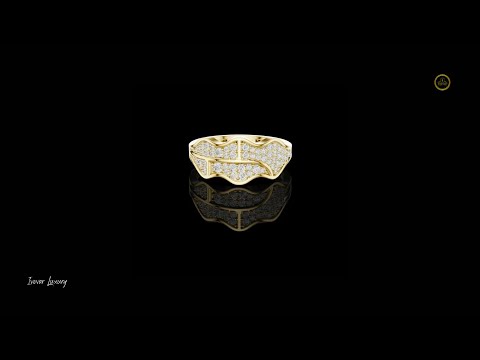 0.43 TCW Majestic Flow Pavé Lab Grown Diamond Ring with Sculpted Wave Design