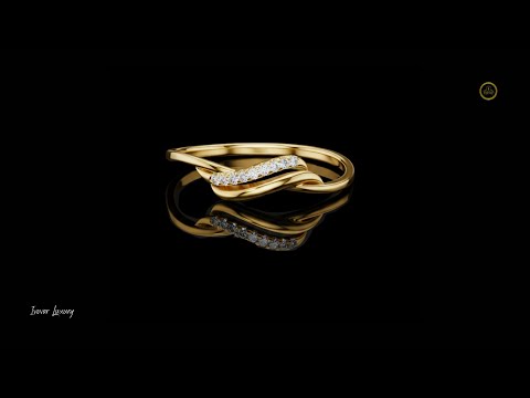 0.036 TCW Gracefully Twisted Band with a Sparkling Pavé Moissanite Diamond Curve for Modern Elegance