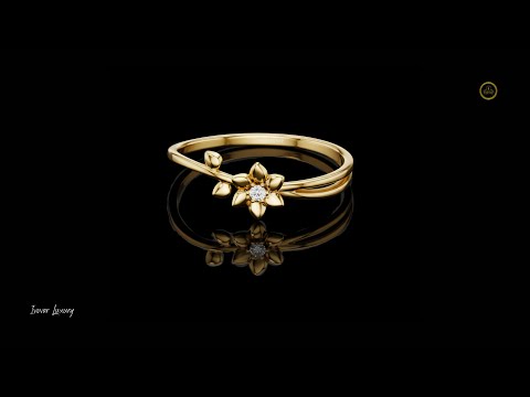 0.011 TCW Eternal Petal Glow Ring Crafted with a Sparkling Lab Grown Diamond Centerpiece