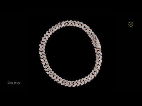 Two-Tone Diamond Miami Cuban Link Chain – Rose Gold & White Gold Iced Out Lab Grown Diamond Necklace