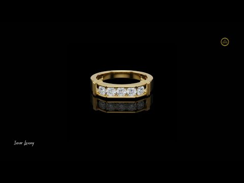 0.55 TCW Modern Channel Set Round Lab Grown Diamond Band Refined Power and Luxury