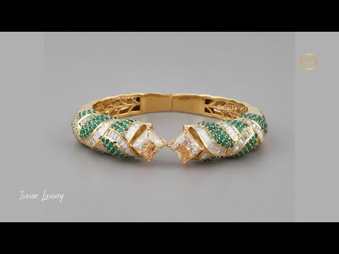 Custom Moissanite Bangle Bracelet - 925 Silver Diamond Jewelry by Ivevar