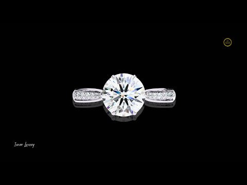 0.98 CT Sparkling Moissanite Diamond Ring Round Cut Engagement Ring For Someone Special