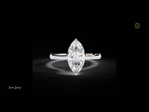 1.48 CT Custom Lab Grown Diamond Ring Cherished Memory With Marquise Cut Hidden Halo For Her Smile